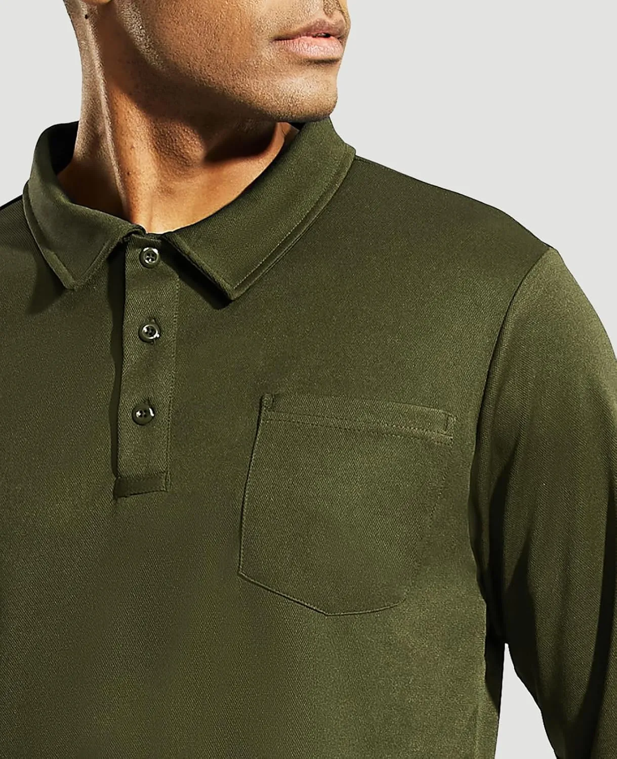 Haimont Men's Polo Shirts Golf Long Sleeve Lightweight Polyester Collared Tshirt Moisture Wicking Regular Fit