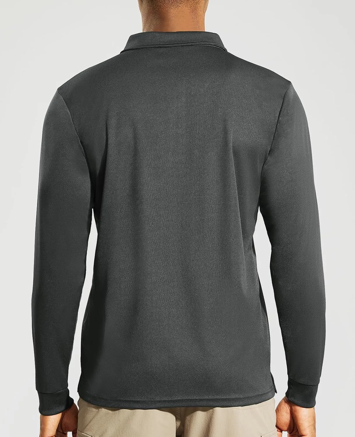 Haimont Men's Polo Shirts Golf Long Sleeve Lightweight Polyester Collared Tshirt Moisture Wicking Regular Fit