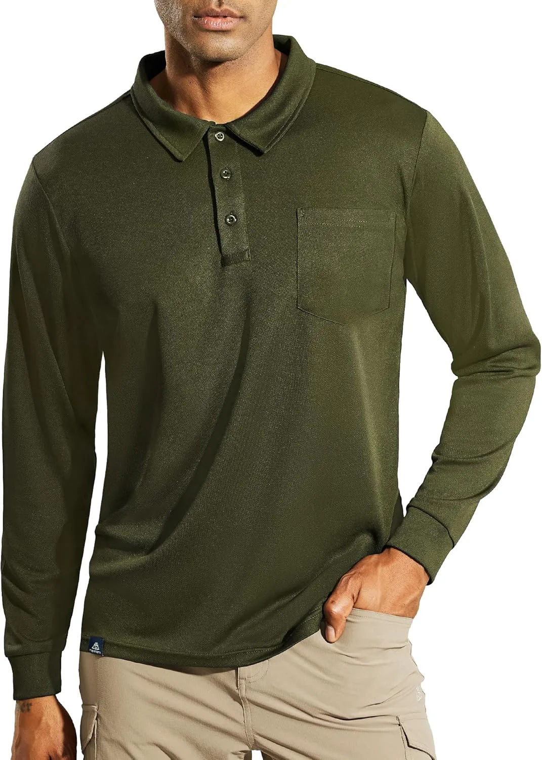 Haimont Men's Polo Shirts Golf Long Sleeve Lightweight Polyester Collared Tshirt Moisture Wicking Regular Fit