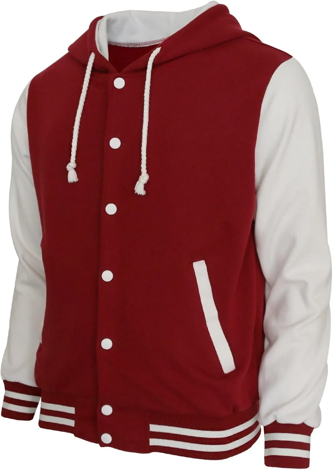 Hoodie Baseball Jacket Varsity Cotton Letterman Jacket