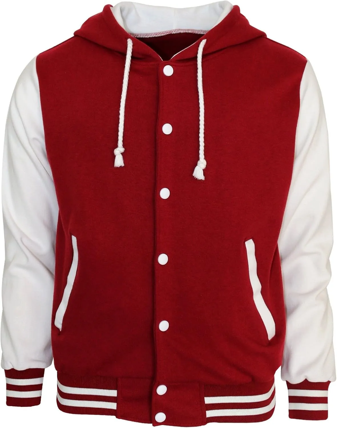 Hoodie Baseball Jacket Varsity Cotton Letterman Jacket
