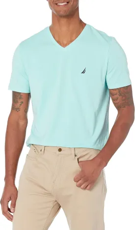 Nautica Men's Short Sleeve Solid Slim Fit V-Neck T-Shirt