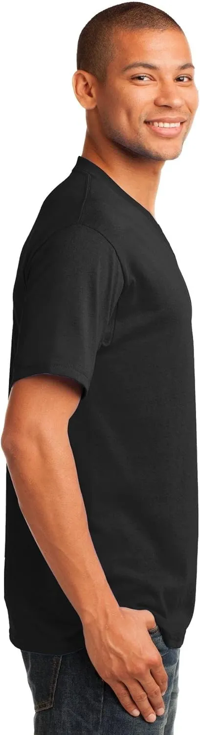 Port & Company Men's 54 oz 100% Cotton V Neck T Shirt