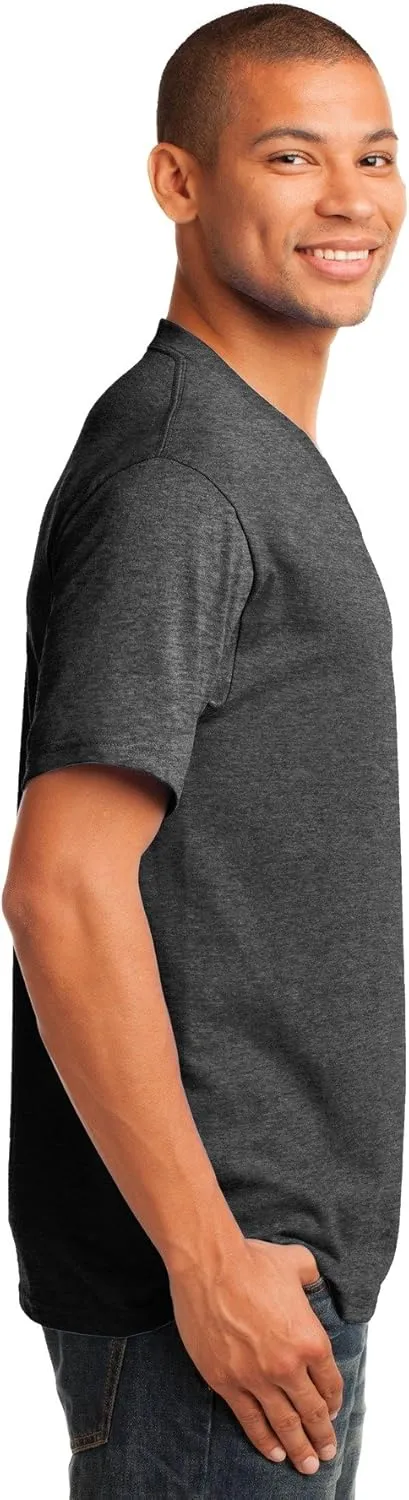 Port & Company Men's 54 oz 100% Cotton V Neck T Shirt