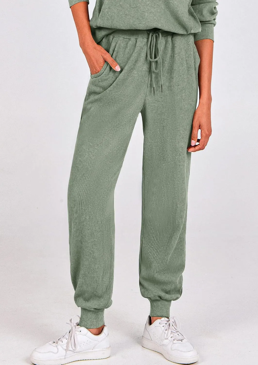 PRETTYGARDEN Womens 2 Piece Sweatsuits Set Long Sleeve Half Zip Pullover Sweatshirt Joggers Sweatpants Fall Outfits Tracksuit